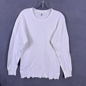 VTG Duofold Thermal Shirt Mens XL Tall White Waffle Knit Cotton Undershirt